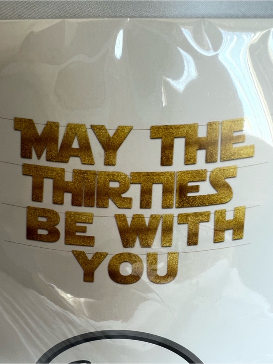 Other - Gold Glitter "May The Thirties Be With You" Party Banner Star Wars